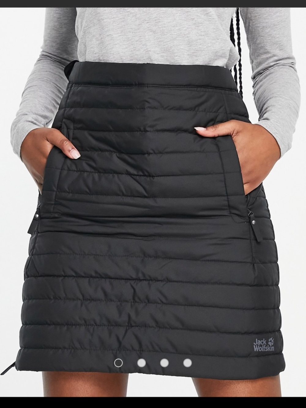 Jack Wolfskin Quilted Iceguard Lifestyle Gorpcore Wind/Waterproof Mini Skirt S